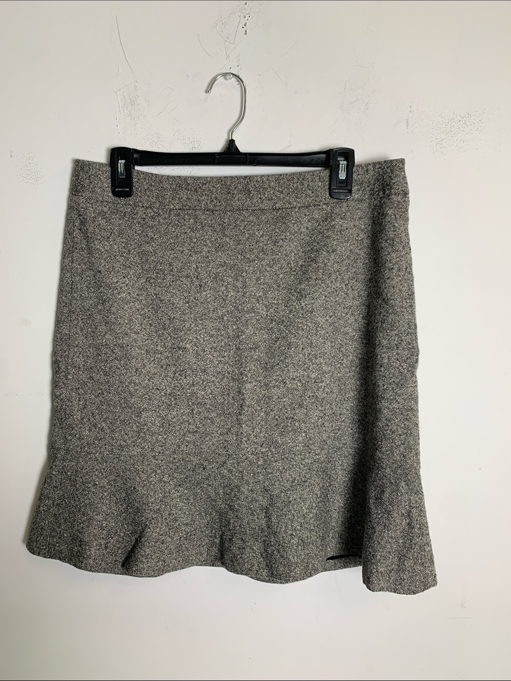 LOFT Gray Tweed A-Line Skirt
